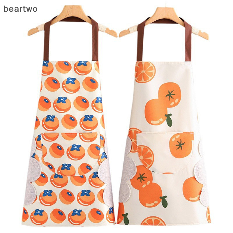< Beartwo > Hộ Gia Đình Nấu Ăn Lau Tay Tạp Dề Chống Dầu Chống Thấm Nước Nam Nữ Trưởng Thành Eo Thời Trang Cà Phê Quần Áo Lau Tay Tạp Dề Đẹp