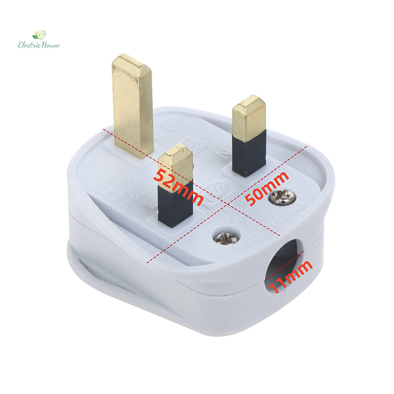 [Nhà Điện] Phích Cắm Điện Có Thể Tháo Rời Loại G Trắng Đen 3 Pin UK Main Plug 13A Thiết Bị Lắp Ráp Dây Điện Cầu Chì Đầu Nối Dây mới
