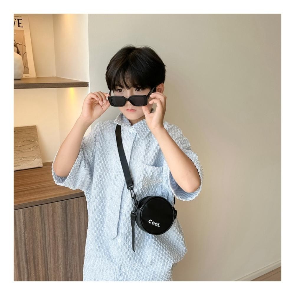 Túi đeo chéo trẻ em YMIFI, Túi đeo vai trẻ em Mini bền bỉ, Đồng xu hình tròn bằng da PU