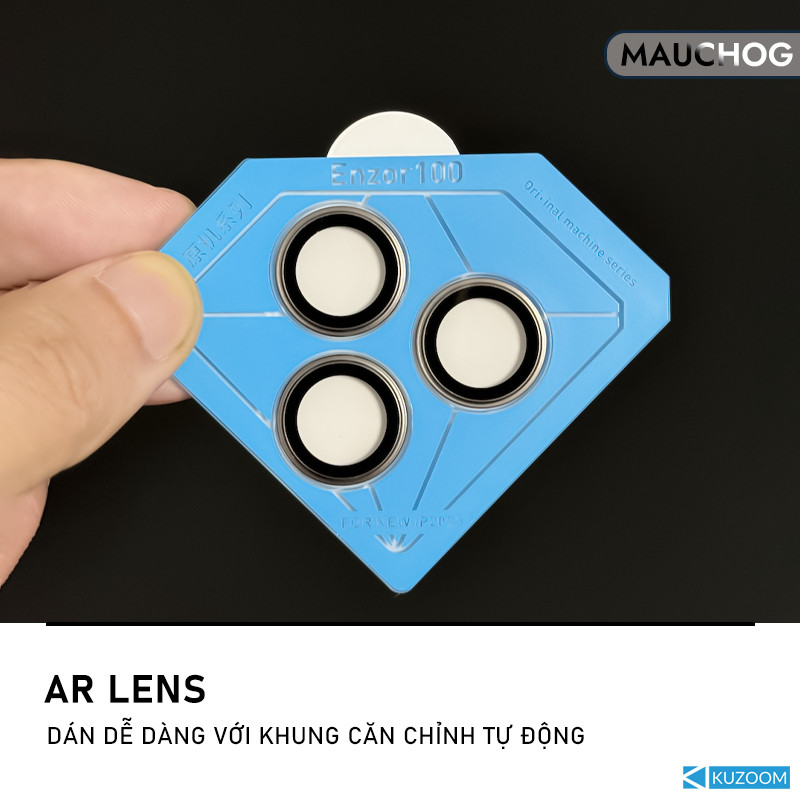 Bộ Vòng Cường Lực Bảo Vệ Camera Kuzoom Màu Nguyên Bản Cho Điện Thoại iPhone 17 Pro Max 16 15 14 13