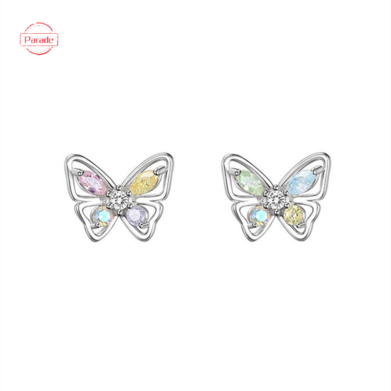 Diễu Hành Cutout Zircon Pha Lê Bông Tai Nữ Bé Gái Tiệc Cưới Mới Mỹ Món Quà Trang Sức VN