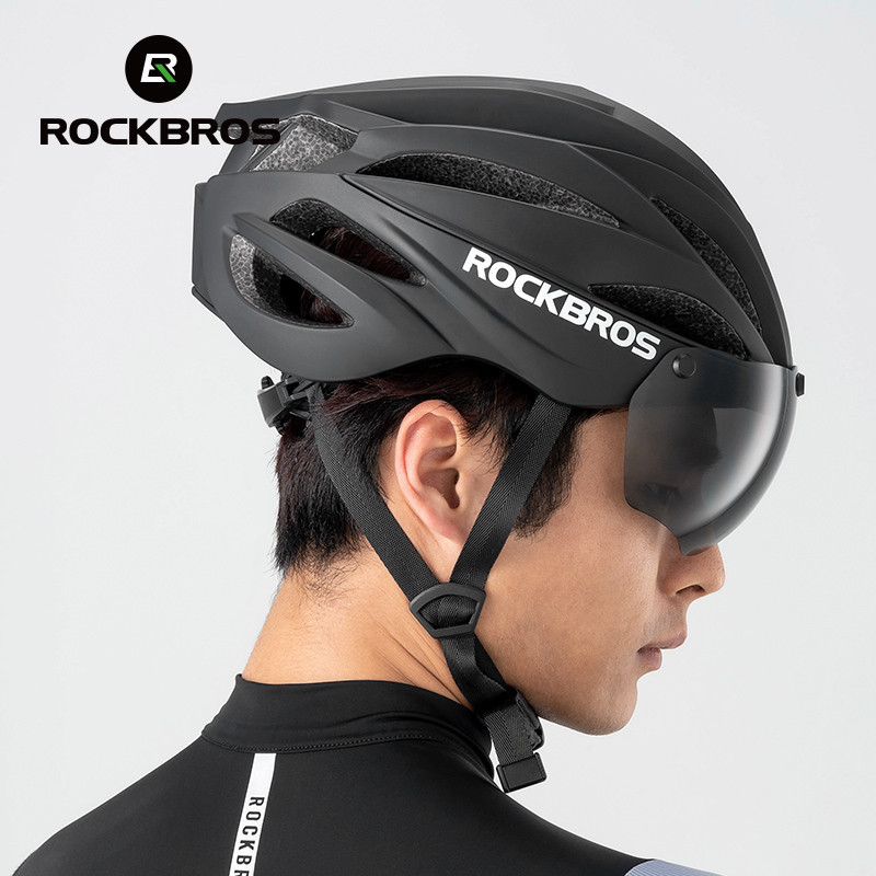 Mũ bảo hiểm xe đạp Rockbros Aero với kính từ tính và vỏ dày - Phù hợp cho cả đường trường và leo núi