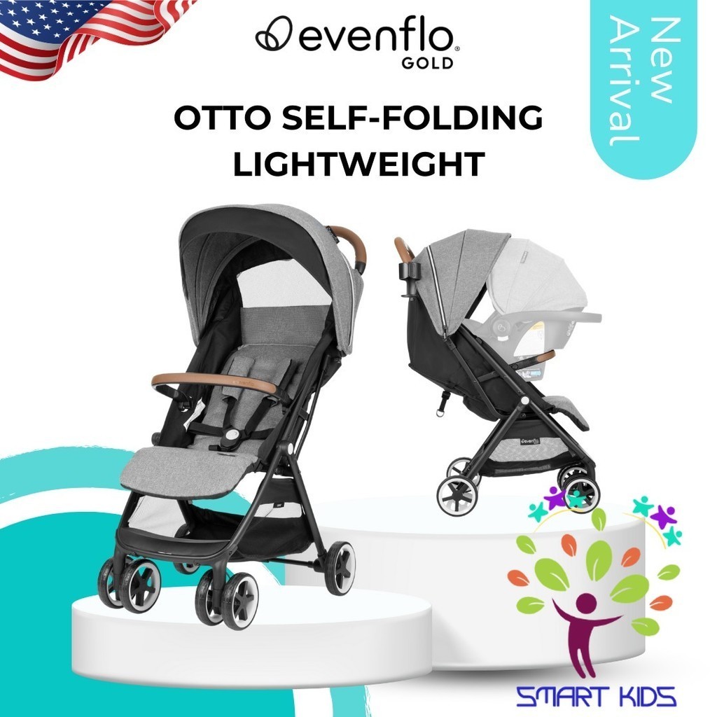 Evenflo Gold Otto Self-Folding Travel Stroller - Lightweight & Compatible With Infant Car Seats