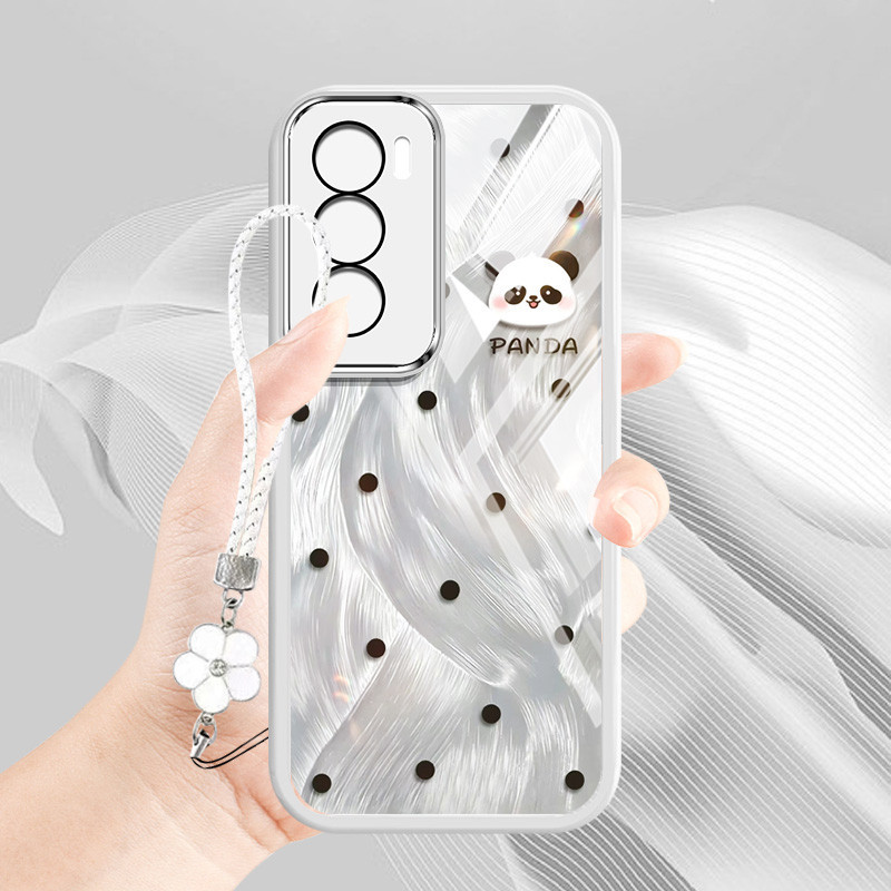Ốp Điện Thoại YBD Cho Vivo Y04 Y29S Y19S Y100 5G (IDN) Y200e T3 5G V40 Lite (IDN) Y300 Y29 Họa Tiết Chấm Đèn Mạ Vàng Họa Tiết Lông Vũ