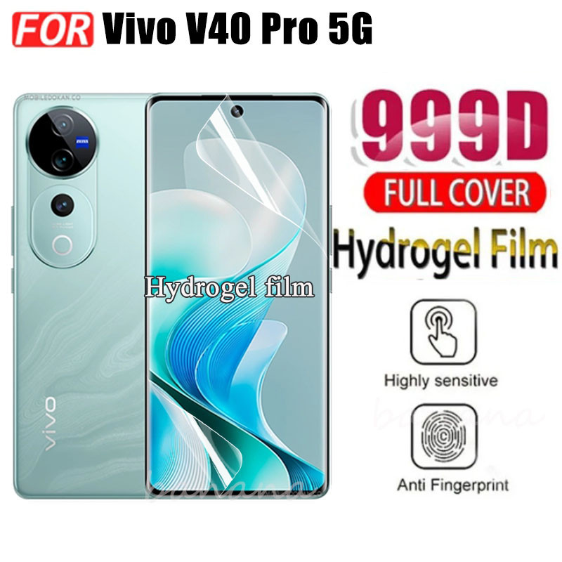 Vivo V40 Pro Full Trong Suốt Hydrogel Mềm Cho Vivo V40 V30E V30 Pro Bảo Vệ Màn Hình Mặt Trước Flim + Mặt Sau Flim + Ống Kính Máy Ảnh Flim