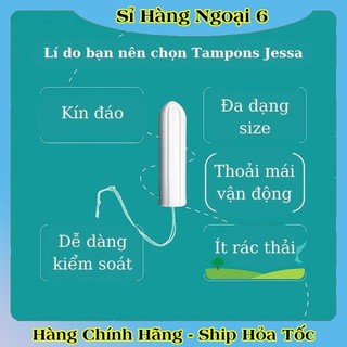 Băng vệ sinh Tampon Jessa 3 giọt normal hộp 80 chiếc Hàng nội địa Đức