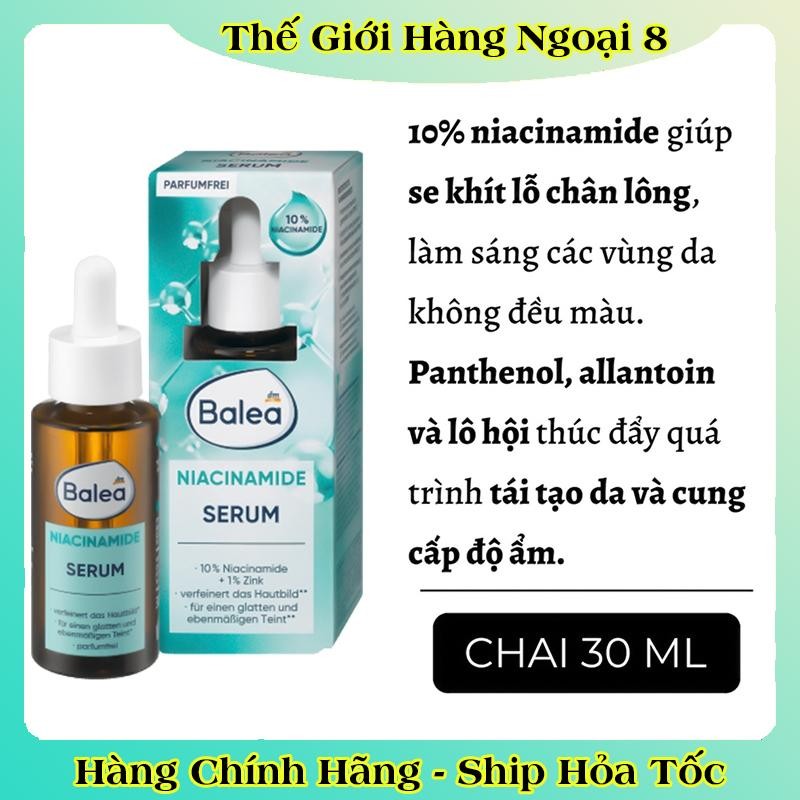 [auth] Serum Niacinamide sáng trắng da se khít lổ chân lông Balea Đức [ Nội địa Đức Đủ Bill] [Hot]
