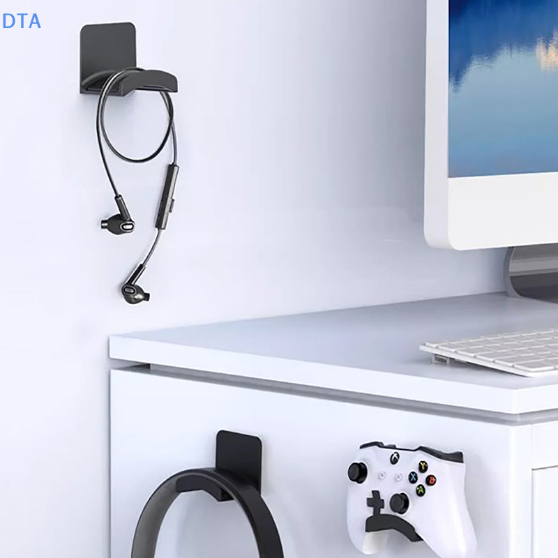 Dta Giá đỡ tai nghe máy tính treo tường mà không cần đục lỗ Giá đỡ tai nghe Móc lưu trữ Ký túc xá Để bàn Giá trưng bày PO