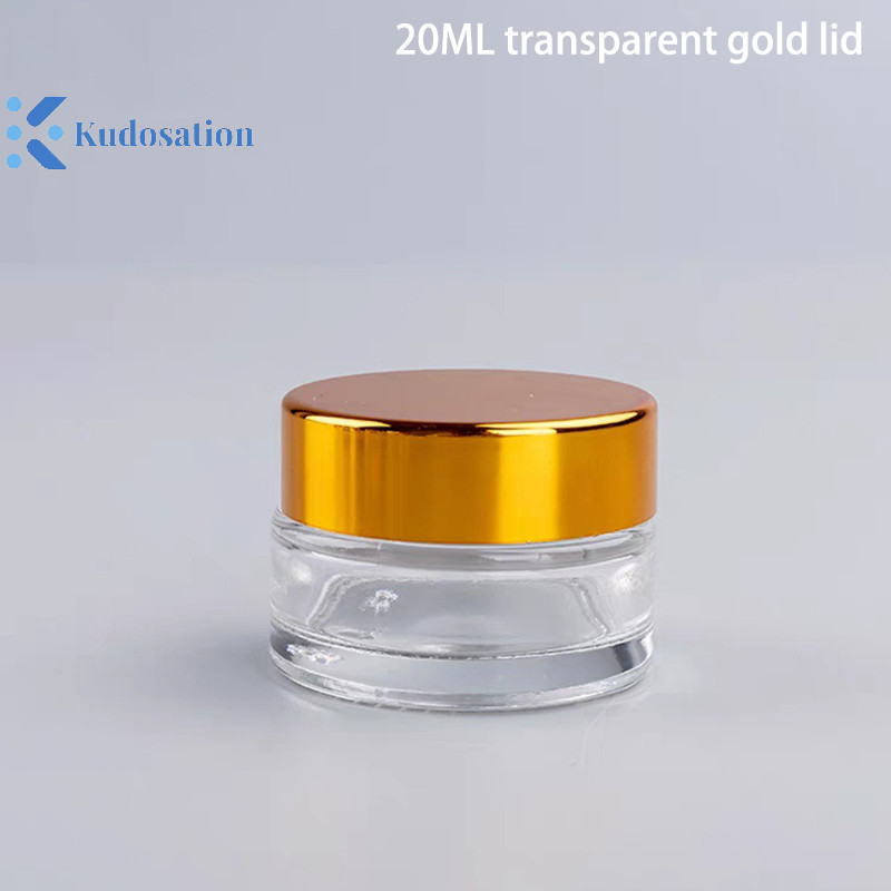 Kudosation 1 CÁI10 / 20 / 30ml Lọ Thủy Tinh Chăm Sóc Da Kem Mắt Lọ Lotion Pot Refillable Chai Trang Điểm Phấn Mắt Bảo Quản Hộp Đựng Mỹ Phẩm