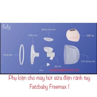 Van chân không Freemax 1 FatzBaby / Màng ngăn sữa / Đệm giảm size , ron cao su FB1201CW - máy hút sữa điện rãnh tay