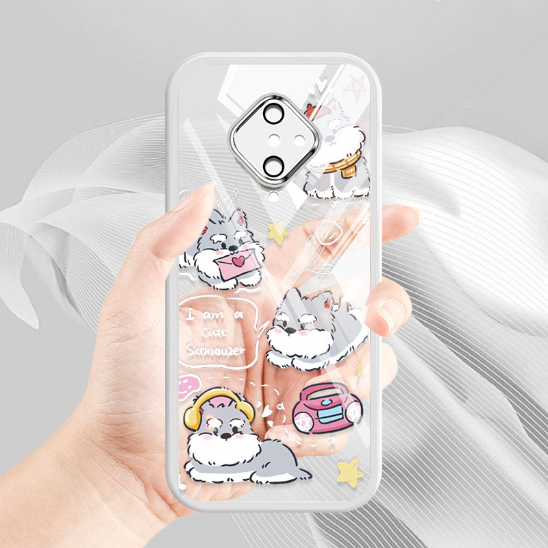 Ốp Điện Thoại YBD Cho Vivo S1 Pro 1920 Schnauzer Cat Dog Vỏ Anime Trong Suốt