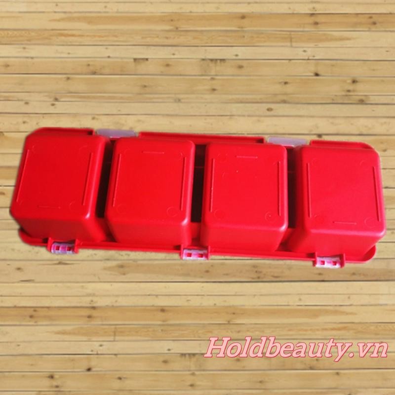 Bộ phận nhỏ Sắp xếp 4 ngăn Dụng cụ Hộp lưu trữ Hộp sắp xếp phần cứng có ngăn cho bu lông vít
