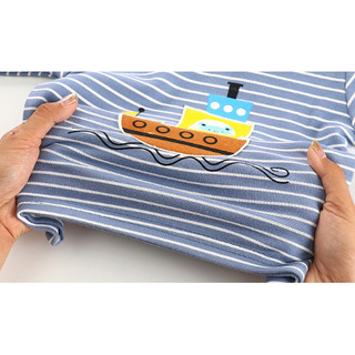 (0-3Y) Bộ Đồ Ngủ Trẻ Em Eo Cao Bé Trai Bé Gái Kid Váy Ngủ Hoạt Hình Cotton Cardigan Nút Đồ Ngủ
