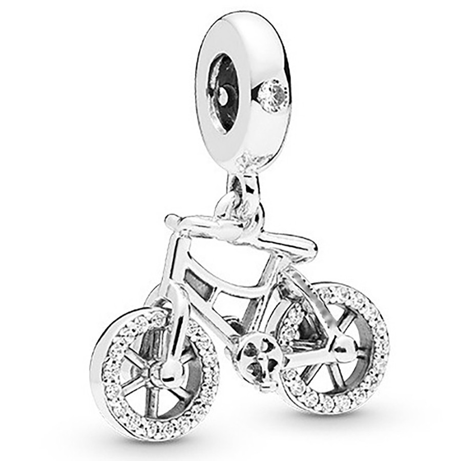 Dinglly Chữ Cái Charm Chìa Khóa Và Bọ Rùa Mặt Dây Chuyền Đính Hạt Phù Hợp Với Vòng Tay Phụ Kiện