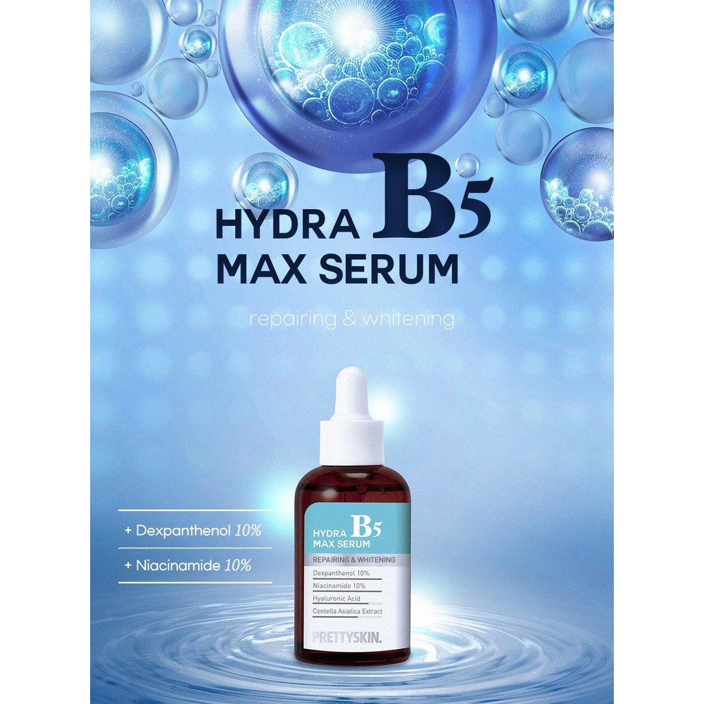 Tinh Chất Phục Hồi, Dưỡng Trắng Da Hydra Max Serum B5 Prettyskin (50ml)