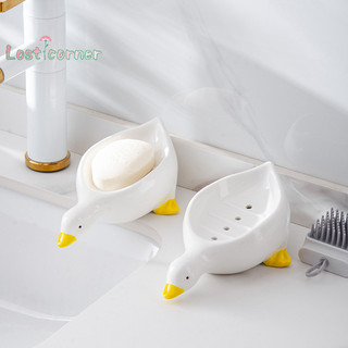 [Lostcorner] 1 Hộp xà phòng hình con vịt màu vàng Hộp đựng xà phòng hoạt hình Đĩa đựng xà phòng có thể thoát nước Hộp đựng xà phòng Đĩa đựng xà phòng cho khay Phụ kiện phòng tắm [Mới]