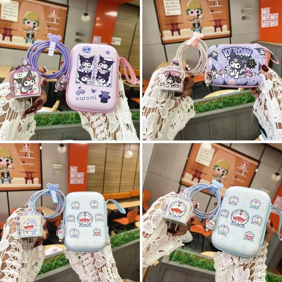 Vỏ Sạc Dễ Thương Snoopy Sạc Bảo Vệ Loại c Cổng Bảo Vệ Dây Cáp Tương Thích Với iPhone 18w / 20w Có Túi Bảo Quản