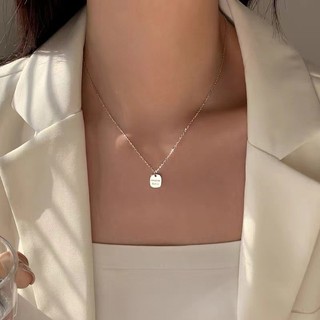 S925 Bạc Chữ Vòng Cổ Đơn Giản Thời Trang Nữ Món Quà Trang Sức