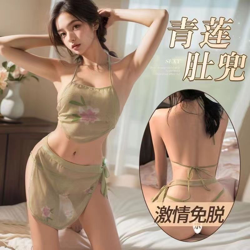 Phong Cách Mới Cổ Băng Lụa Thêu Bộ Đồ Ngủ Nữ Mỏng Váy Ngủ Phù Hợp Với