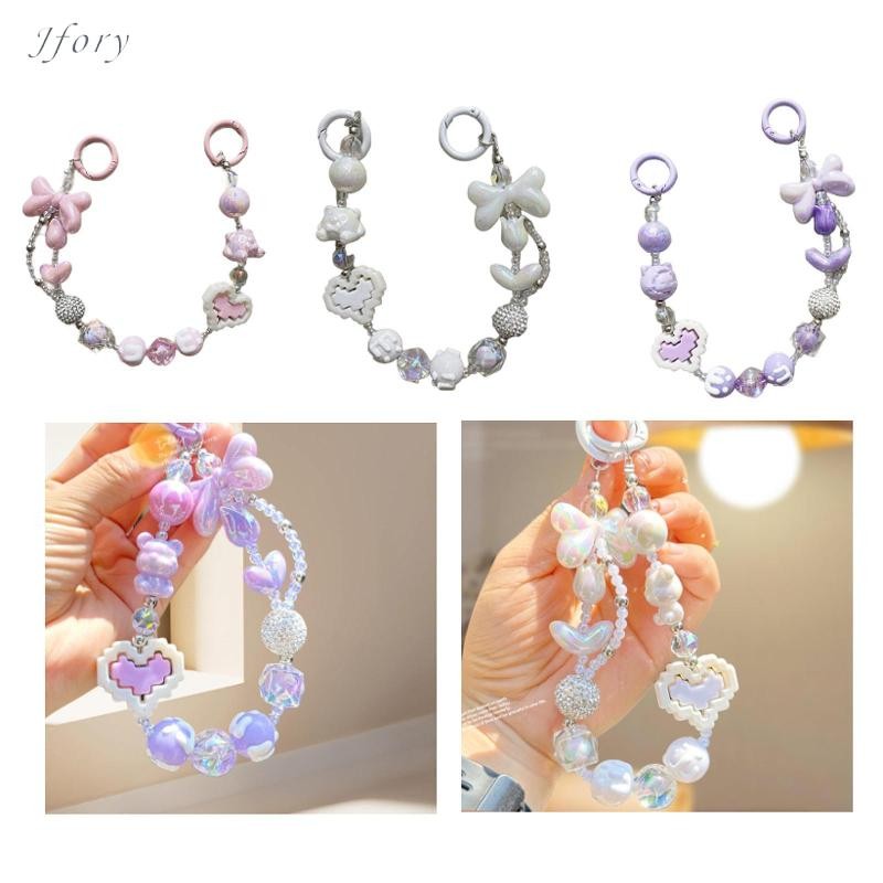 Jfory Đính Hạt Móc Khóa Quyến Rũ Hạt Túi Trang Trí Trang Trí Treo Trang Trí Đảng Vòng Tay Móc Khóa Móc Khóa Quà Tặng Sinh Nhật