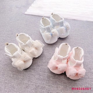 Mg-baby Girl Mùa Xuân Giày Công Chúa Nơ Dễ Thương Chống Trơn Trượt Đế Mềm Đáng Yêu Mùa Thu Giày