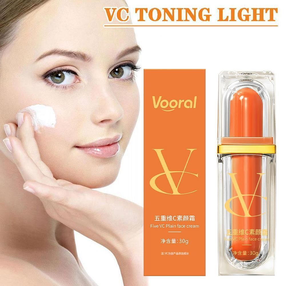 Kem dưỡng da Five Vitamin C 4 trong 1 Vooral Isolated Skin & Cream Brighten Kem che khuyết điểm Skin N0