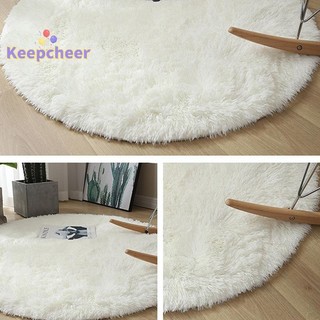 [Keepcheer] Thảm len lông tơ Thảm phòng khách Thảm tròn giả Phòng trẻ em Thảm dài sang trọng Trang trí phòng ngủ tại nhà Thảm xù xì [Mới]