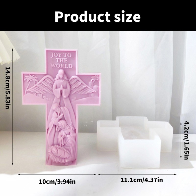 Inste Sáng Tạo Phước Lành Tôn Giáo Nhựa Thủ Công Khuôn Xà Phòng Handmade Khuôn Nhựa Dính Trang Sức Khuôn Thích Hợp Cho Hand-M