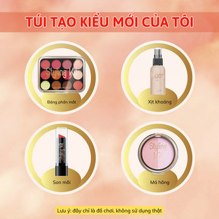 Bộ Đồ Chơi Trang Điểm Cho Bé Gái Bunnies, Đầy Đủ Các Dụng Cụ Make Up Hiện Đại, 3 Tông Màu