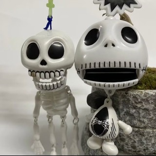 Vui Nhộn Kéo Dây Đầu Lâu Móc Khóa Halloween Đầu Lâu Phát Sáng Trong Bóng Tối Túi Đồng Hồ Mặt Dây Chuyền Quà Tặng Trang Trí