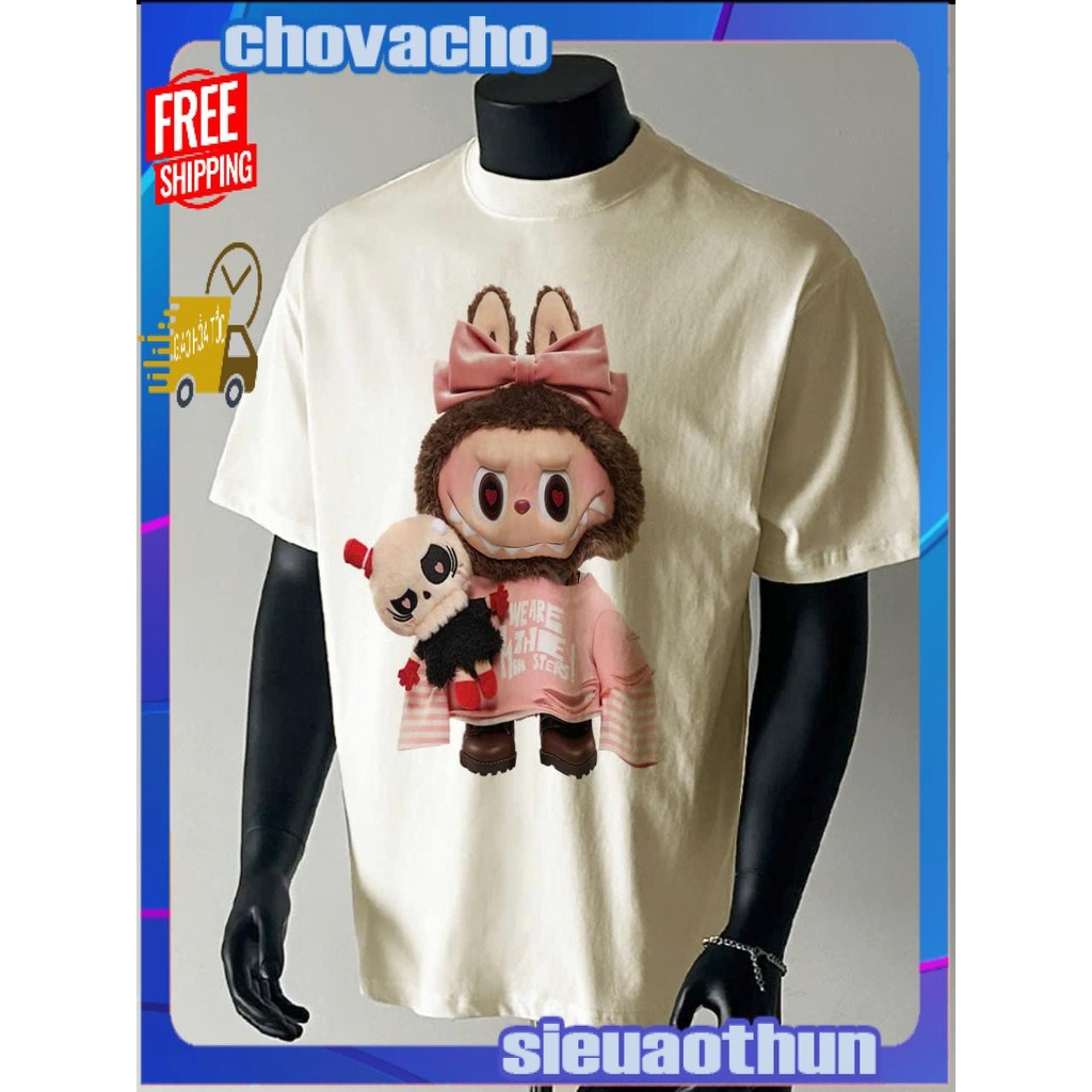 Áo thun Stee Cổ tròn LABUBU 04 Localbrand ICVCVNI Unisex