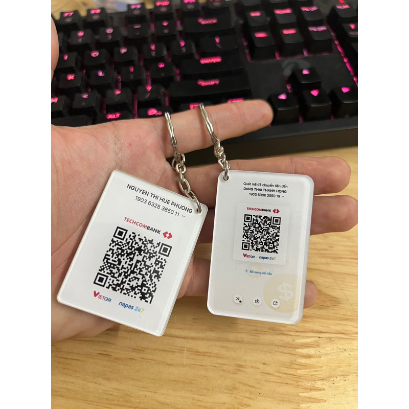 Móc khóa chống nước in mã Qr code tiện lợi- Quà tặng Sango