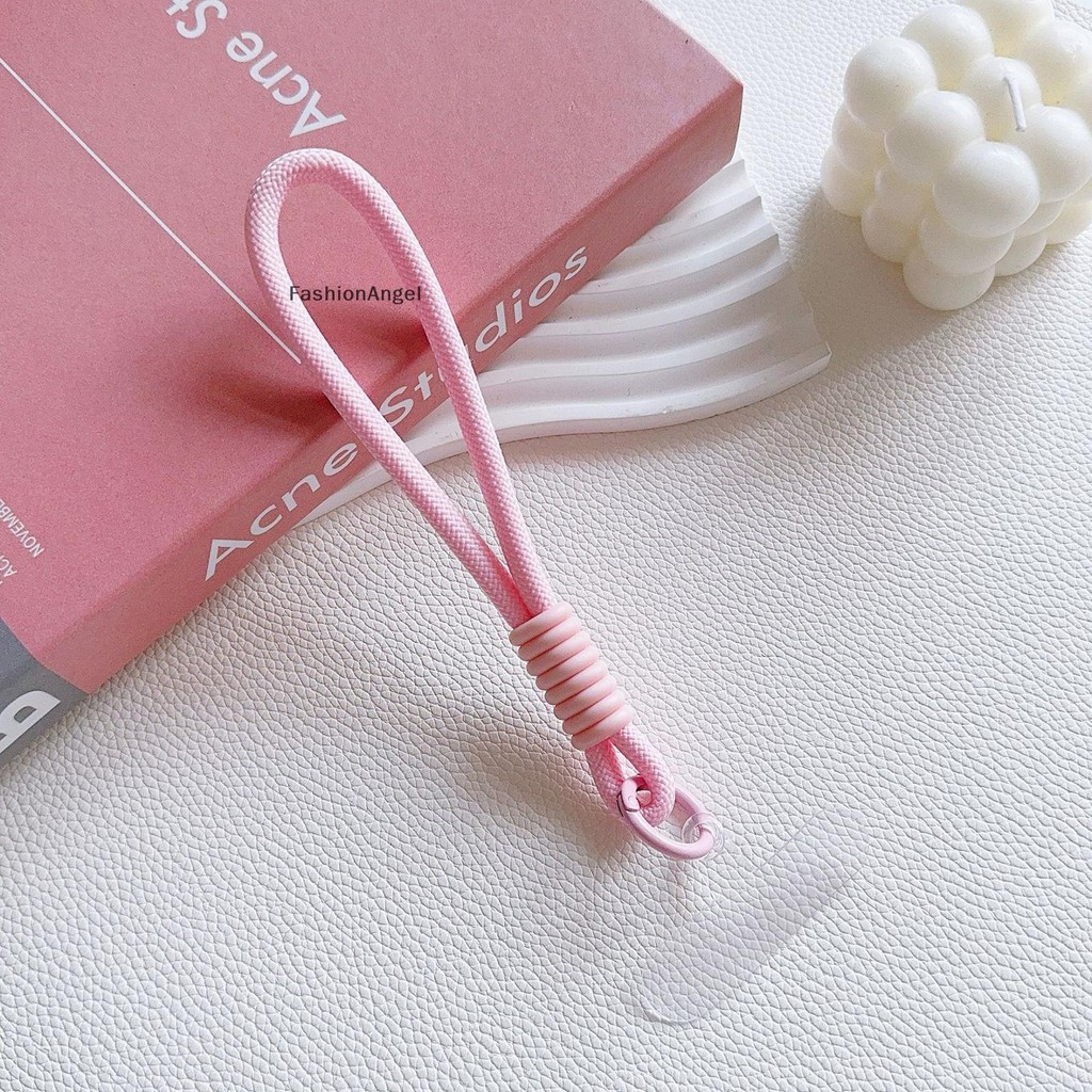 Fashionangel Dây Điện Thoại Di Động Có Miếng Đệm Dệt Cổ Tay Nước Túi Mặt Dây Chuyền Nhiều Màu Sắc Đơn Giản Đa Năng Quà Tặng Móc Khóa Dành Cho Nam Nữ Học Sinh VN