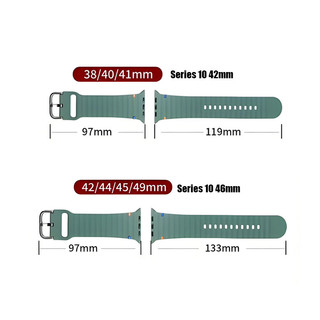 Dây Đeo Silicon Thể Thao Dây Kim Loại Cho Apple Watch Series 10 42mm 46mm Ultra 2 49mm iWatch 45mm 44mm 42mm 40mm 41mm 38mm SE Series