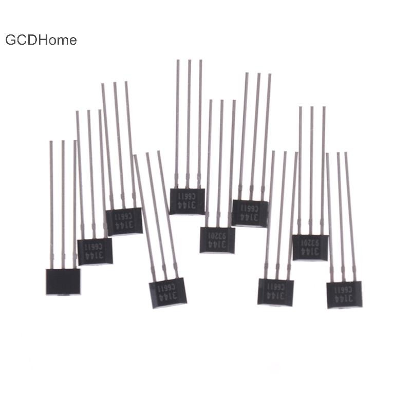 Gcdhome 10 chiếc AH3144E OH3144 3144 Cảm biến hiệu ứng Hall Máy dò từ tính HOT
