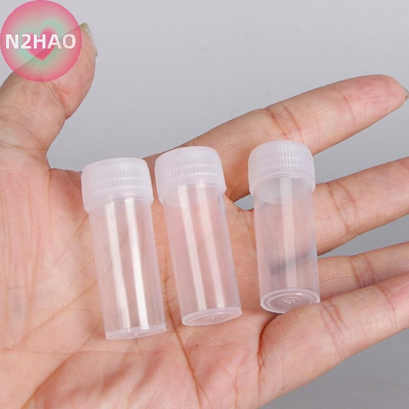 N2hao 20 Chiếc 5ml Chai Nhựa Chai Thuốc Hộp Bảo Quản Chất Lỏng n