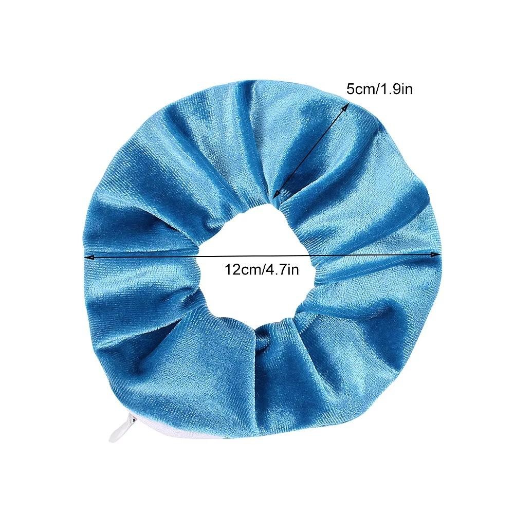 Dây buộc tóc GUSTAVA, có dây kéo Dây buộc tóc nhung, Ẩn chìa khóa tiền mặt ẩn tầm nhìn an toàn Lưu trữ ẩn