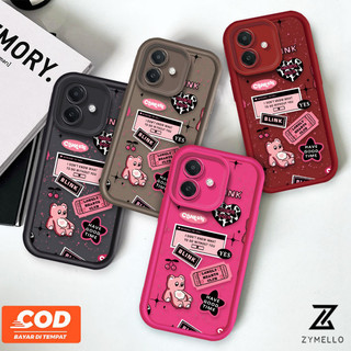 Ốp Điện Thoại OPPO A3X A3 PRO A5 PRO A80 A60 A79 A38 A18 A17 A57 2022 4G A78 A58 A7 A5S A12 Ốp Điện Thoại TPU Chống Sốc Gấu Nhãn Hồng