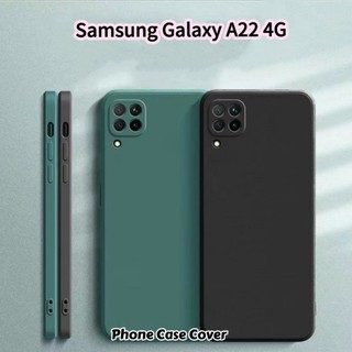 [Phong cách mới] Dành cho Samsung Galaxy A22 4G Vỏ silicon chống mài mòn và chống mồ hôi Vỏ điện thoại màu trơn cổ điển