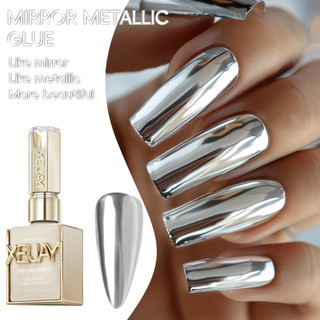 XEIJAYI Gương Kim Loại Bạc Gel Móng Tay Mật Độ Cao Kéo Dòng Móc Cạnh Tranh Quang Trị Liệu Keo Móng Tay Nghệ Thuật Làm Móng Tay Cho Tiệm Móng Tay