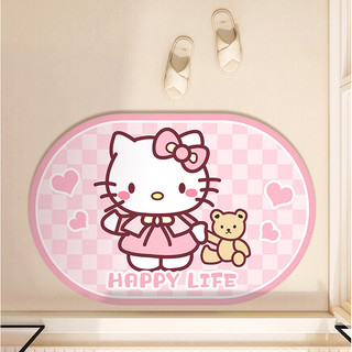 Thảm Lau Chân Hello Kitty Siêu Thấm Hút – Thảm Trang Trí Phòng Tắm, Phòng Ngủ Decor Dễ Thương