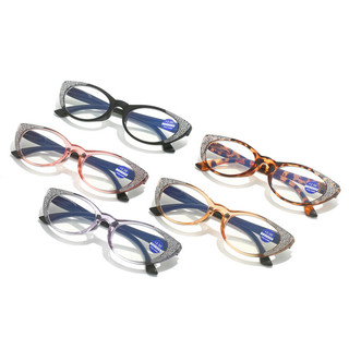 Kính đọc sách Chặn ánh sáng xanh Bộ lọc thoải mái Tia UV Glare Cateyes Khung kính mắt dành cho nữ và nam giới