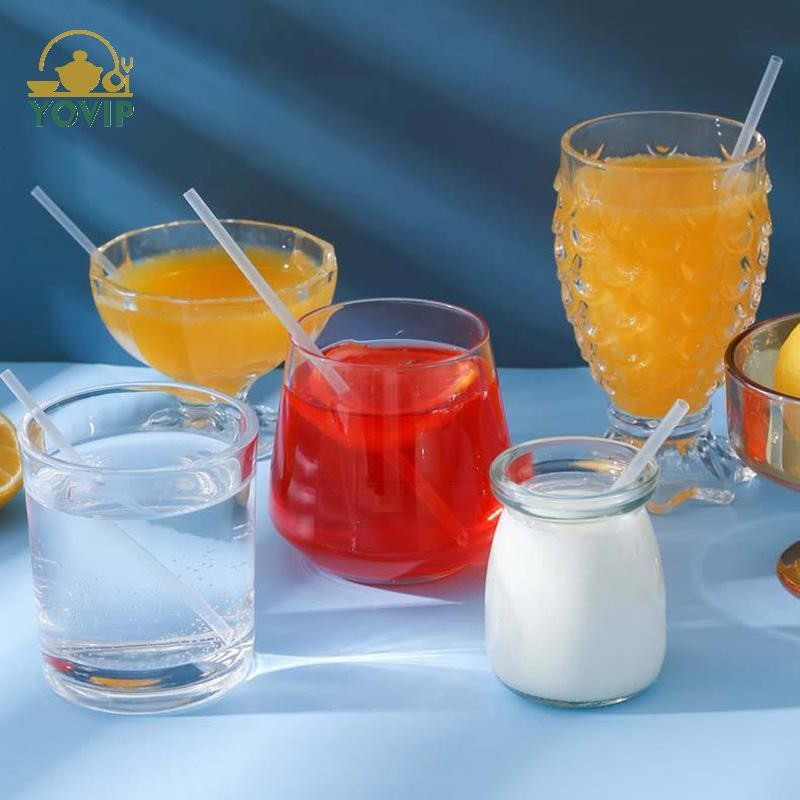 YOVIP 500 Chiếc Ống Hút Nhựa Trong Suốt Dùng Một Lần Chắc Chắn Linh Hoạt Mũi Nhọn Mỏng Ống Hút Sữa Sữa Sữa Chua Tiệc Nhà Bếp Phụ Kiện Đồ Uống VN