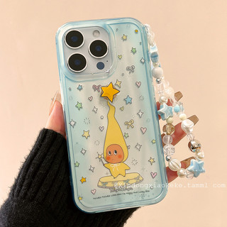 Ốp điện thoại xoay âm thanh nổi toàn màn hình màu xanh dễ thương cho iPhone16 15 14 13 Pro max Bảo vệ Camera chống sốc Vỏ cứng chống rơi
