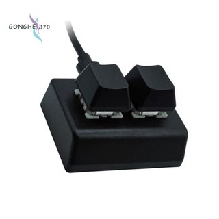 2 Phím Bàn Phím Lập Trình Macro RGB Bàn Phím Mini Chơi Game Vẽ Công Tắc Đỏ Bàn Phím Tùy Chỉnh OSU Bàn Phím Chơi Game, Đen