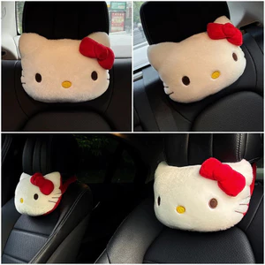 Hello Kitty Tựa Đầu Ô Tô Gối Kawaii Anime Nhật Bản Sang Trọng Cổ Hỗ Trợ Cô Gái Dễ Thương Trang Trí Ghế Đồ Chơi Nhồi Bông