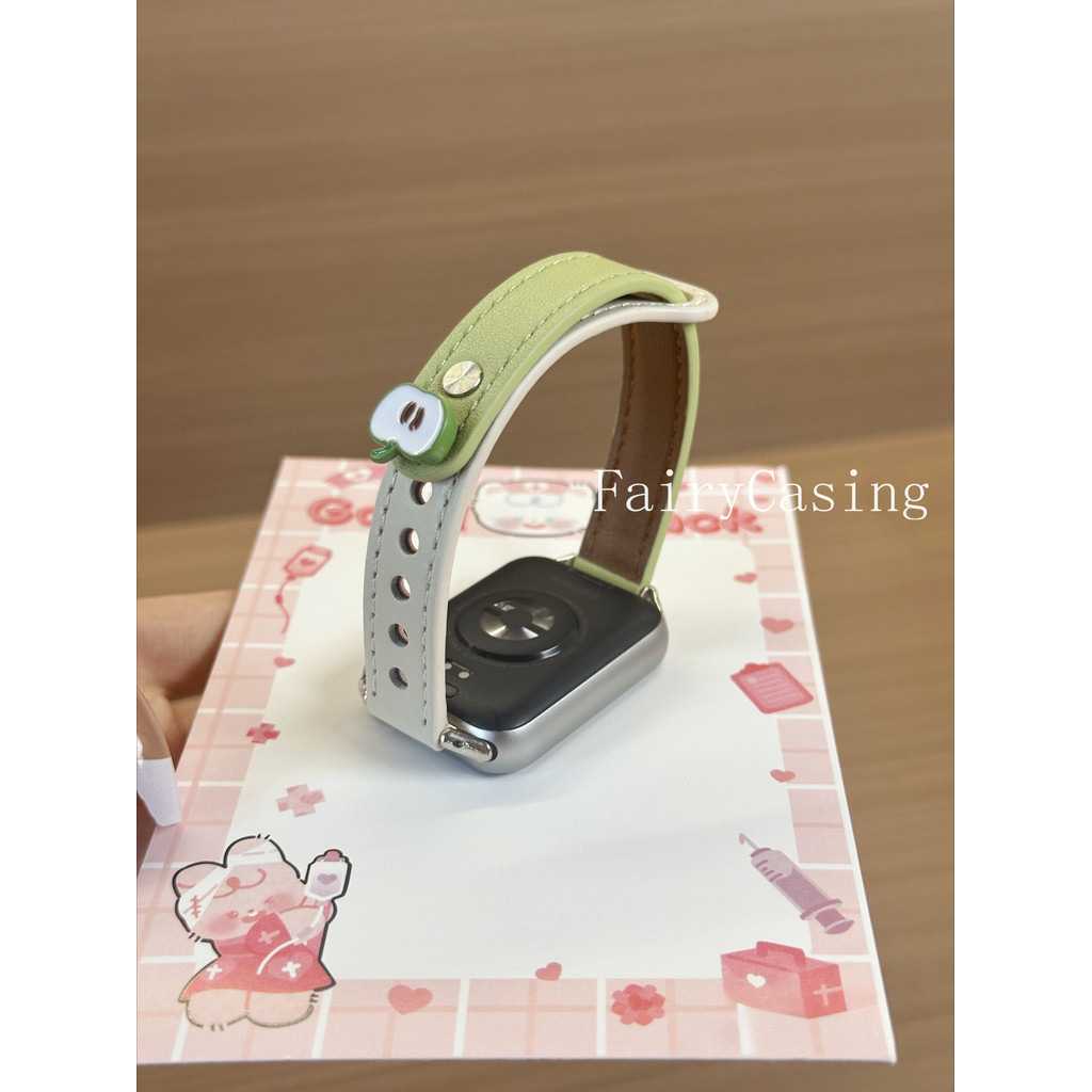 Dây đeo da móng tay đôi cho Xiaomi Mi Band 10 9 8 Pro Vòng đeo tay cho Redmi Watch 4 5 Dây đeo đồng hồ Accessorie