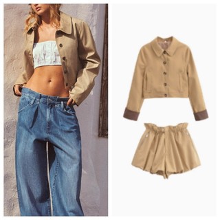 ZARA Mùa Hè - Áo Sơ Mi Phong Cách Mỹ Âu & Quần Shorts