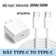 Bộ sạc nhanh dành riêng cho dòng 15/16/17 thiết kế chân dẹt gồm củ và dây sạc PD 30W Type C to Type C