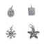 Flgo Vintage Tây Tạng Bạc Sao Biển Mặt Dây Chuyền Quyến Rũ Phụ Kiện Trang Sức Linh Kiện Linh Kiện Cho DIY Trang Sức Làm Và Tặng